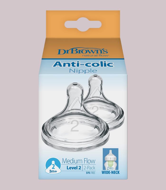 dr brown's wide neck nipple level 2