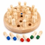 wooden memory chess game