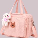 shein pink quilted baby diaper bag